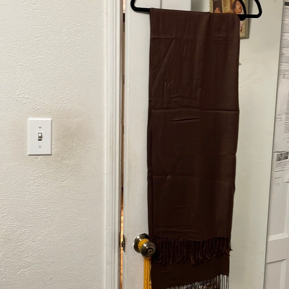 Pashmina and silk long wrap.